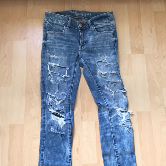 AE Acid Wash Distressed Skinny Jeans - Picture 2 of 5